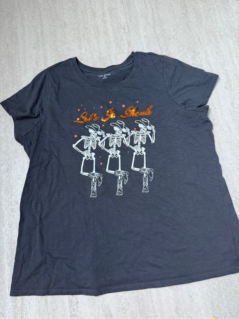 Lane Bryant Halloween tee skeleton graphic t shirt
